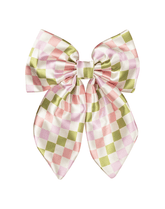 Checkered Charm Satin Fable Bow